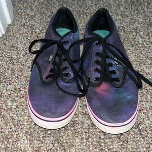 Galaxy Print Vans- Gently used. Women size 7.5